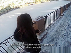 Local babe makes the tourists that come around cum