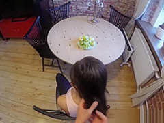 Local babe makes the tourists that come around cum