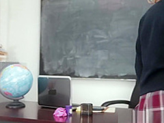 Schoolgirl caught with no panties