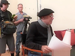 Softcore sweetie gets her entire face coated in cum