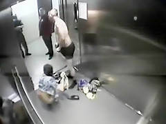 Stranger fucks girls in elevator