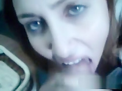 Hot EX getting a big facial