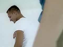 Babes - Stepmom and daughter share the painter cock