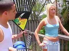 WANKZ- Sexy Blonde Showing Whale Tail