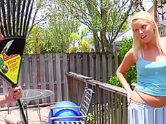 WANKZ- Sexy Blonde Showing Whale Tail