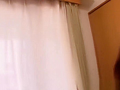 Elegant Asian sucks dick with her jugs out