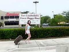 Desperate hottie picked up and fucked