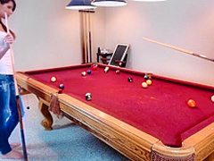 honey pool table lost bet quickie - huge facial