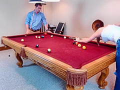 honey pool table lost bet quickie - huge facial