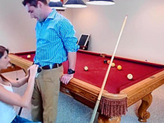 honey pool table lost bet quickie - huge facial