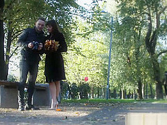 Anal debut in a home studio