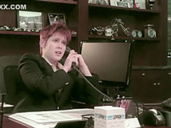 Hot lesbian office sex