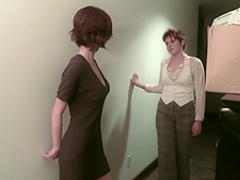 Hot lesbian office sex