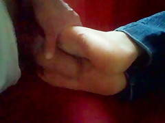 Cum on her pretty soles 5