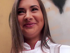 Hot Euro in stockings takes dick in her caboose