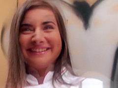 Hot Euro in stockings takes dick in her caboose