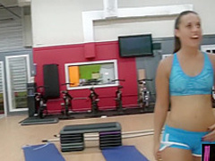 Real teenager banged gym