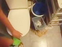 Blonde slutty girl fucked from behind and swallows