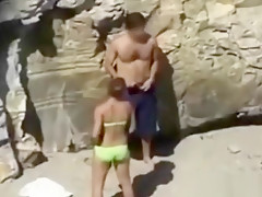Amateur Doggystyle Quickie Public Beach