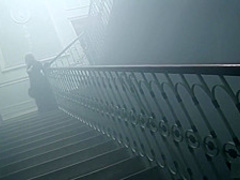 Man on a chain fucked by blonde mistress