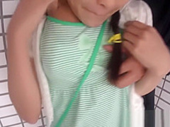 Shy Asian takes cock deep in her petite mouth