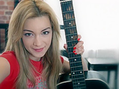 Sonya Sweet wanna learn to play her guitar but gets buttfucked instead