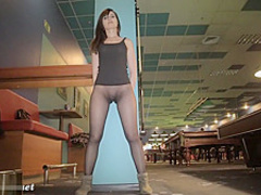 Jeny Smith parading her pantyhose in public