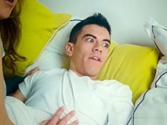 Mom and stepdaughter and one lucky cock - Brazzers