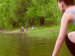 Jeny Smith flashing her cunt in public