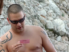 Naughty group sex tournament on the beach part 4