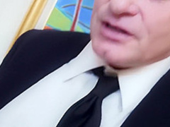 Mother and daughter ride a guy