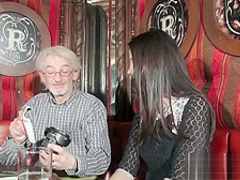 Sexy teen likes to get fucked by grandpa the old man cums on her tits