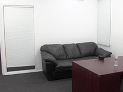 Cute petite Latina on the casting couch