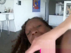 18 beautiful black Arianna loves blowjob and creampie