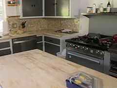 Nerdy brunette fucked by repairman