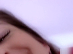 Amateur teen wants a big cock to glaze her in lingerie