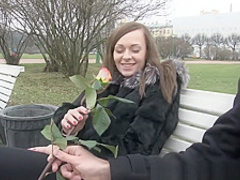 Teen with big titties horny for a good shag