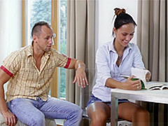 Sweet girl gets mild sex