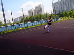 Jeny Smith playing some football