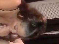 Sexy Ebony Sucking The Cum Out Of A White Cock