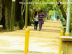 Chubby latina babe Beatriz flashing pussy