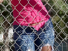 Sexy blonde girl is a little nympho