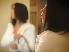 Brunette Adriana Chechik takes trio of BBC