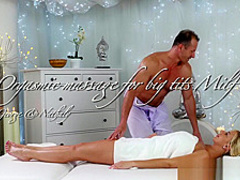 Massage Rooms Horny big tits blonde Milf sucks and fucks hard cock