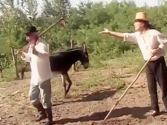 Jolie brunette baisée par un black