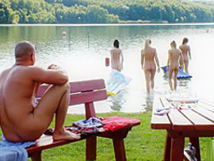 Lucky guy having a good time at the lake pt 4