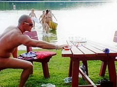 Lucky guy having a good time at the lake pt 4