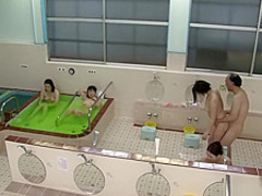 Asian bitches are getting fucked in a hot spa