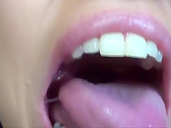 CAUTION! Hot girl chewing Pizza with Ranch!