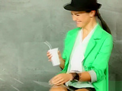 Hot Euro is a sticky mess after bukkake session